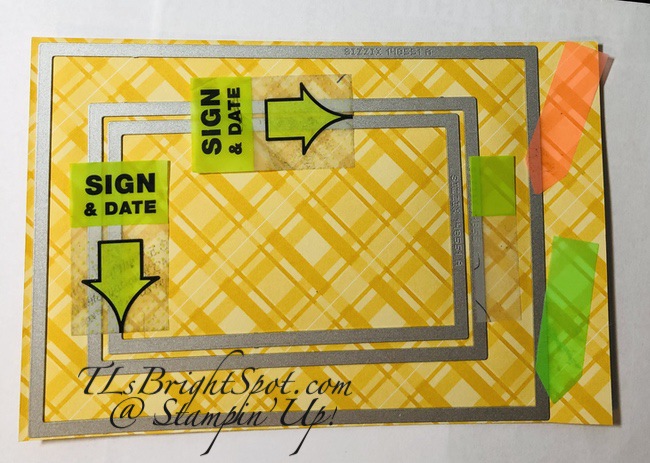 Stampin' Up! Harvest Hello & Plaid w/ Stitched Rectangles. 2