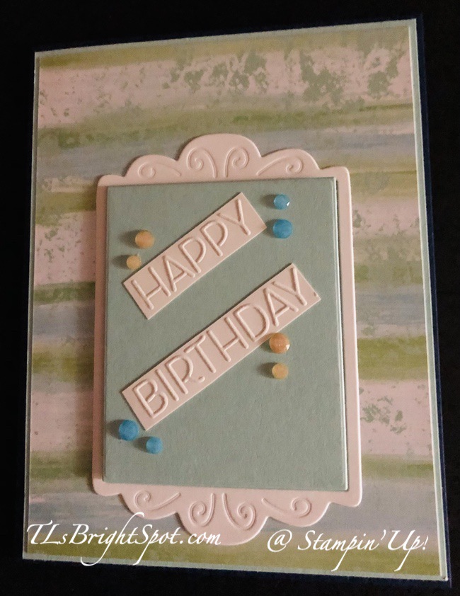 Stampin' Up! Fabulous Frames Dies & By the Bay Sp 6x6 DSP.Jodi