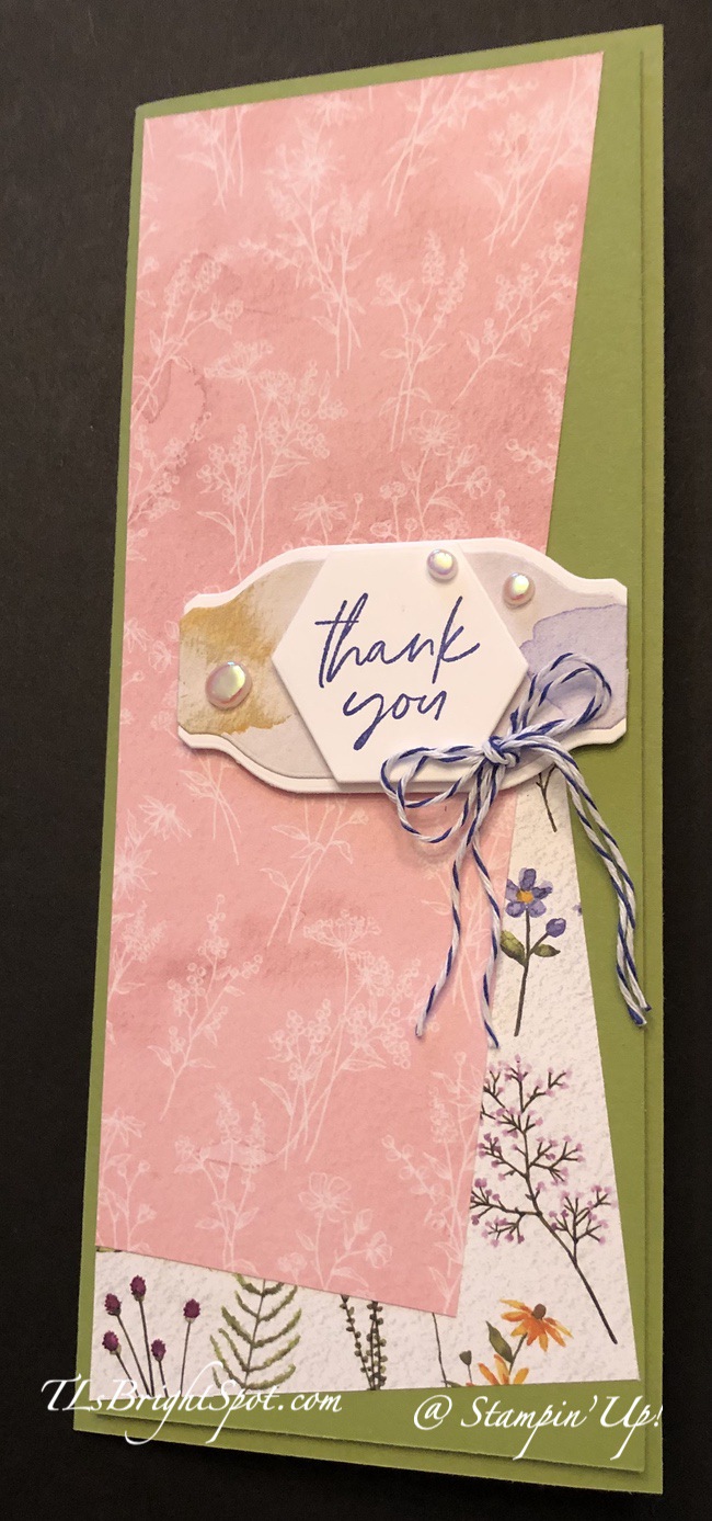 Stampin’ Up! Dainty Flowers Slimline Thanks Card