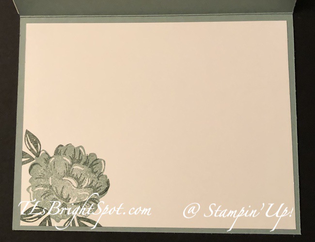 Stampin' Up! Two-Tone Flora card inside