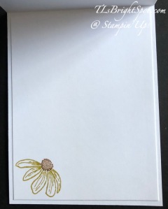 Stampin' Up! Freash as a daisy card inside