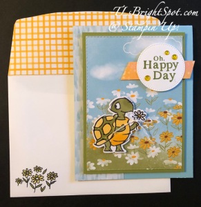 Stampin' Up! Playing in the Rain card & Envelope.